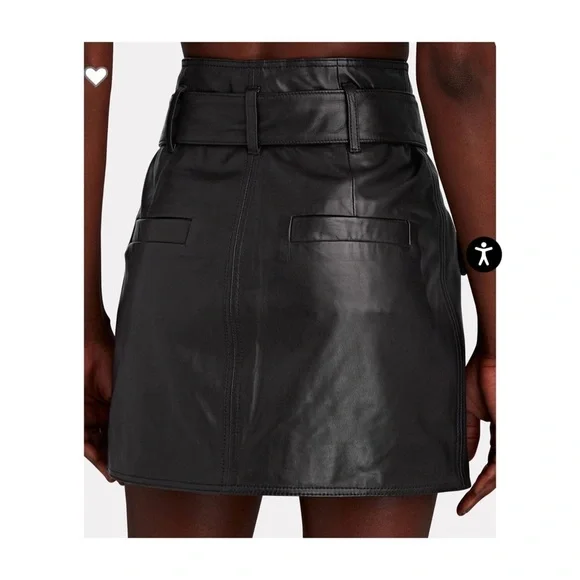 Marissa Webb 100% lamb leather skirt NEW - Picture 5 of 8